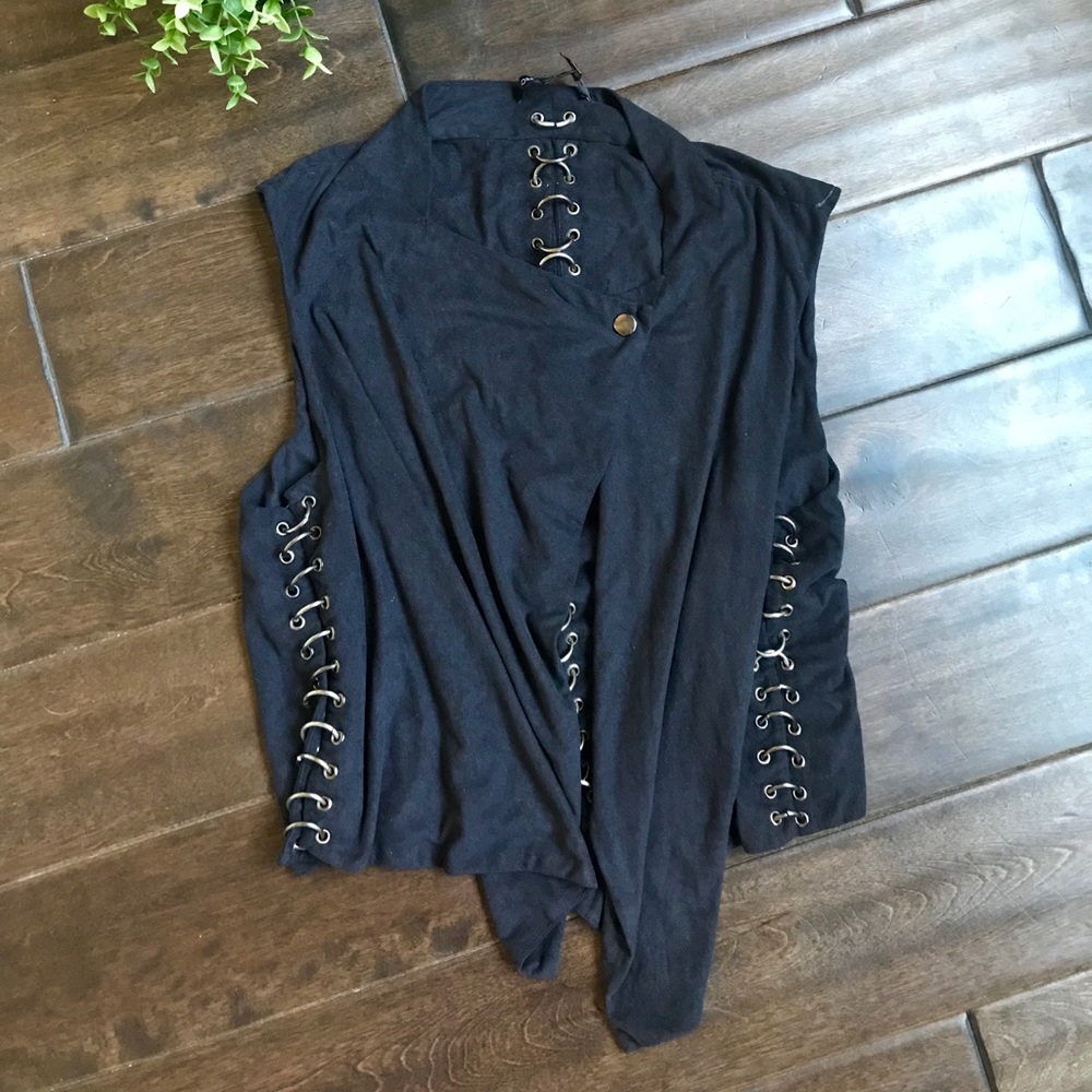 [Foreign Exchange] Polyester Metal Ring Vest